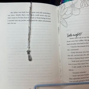 Hand Crafted Beaded Bookmark Silver Baking Whisk Charm